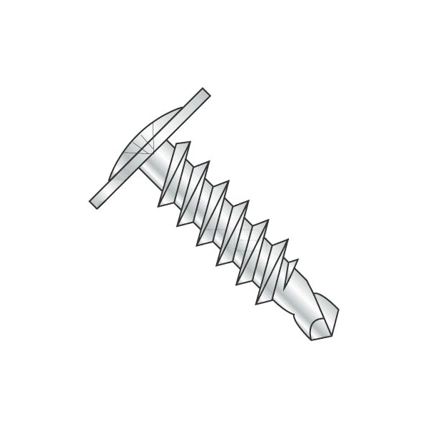 Newport Fasteners Self-Drilling Screw, #8 x 9/16 in, Zinc Plated Steel Truss Head Phillips Drive, 9000 PK 850949-9000 - main
